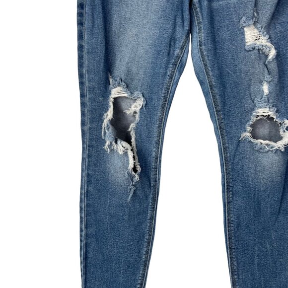 Old Navy Womens Jeans Rockstar Super Skinny MidRise Distressed Destroyed Size 10 - Picture 5 of 11